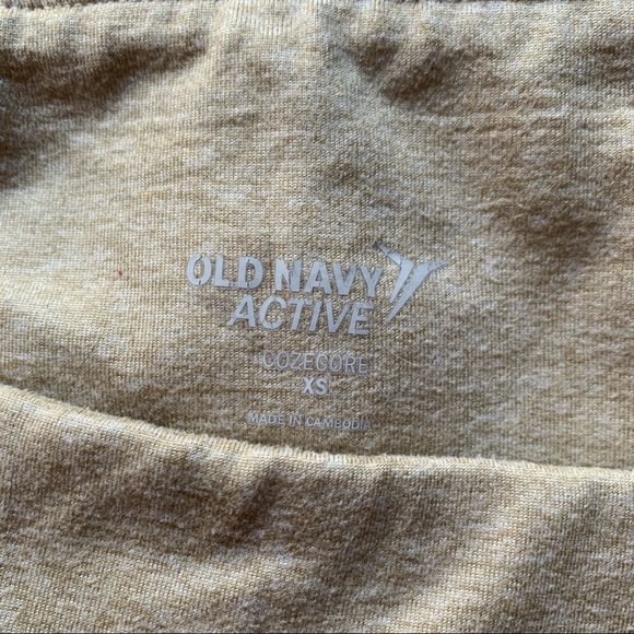 BOGO like New Old Navy ACTIVE cozecore Oatmeal two-tone color block Yoga Pants - Picture 6 of 7